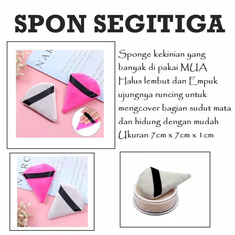 Pizza puff makeup spons bedak segitiga powder puff