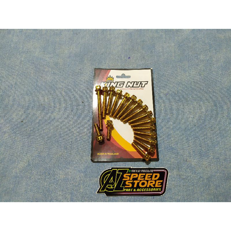 Baut Set Blok Mesin Kalter Rxking Rxz Kanan Kiri Probolt Stainliess Thailand King Nut
