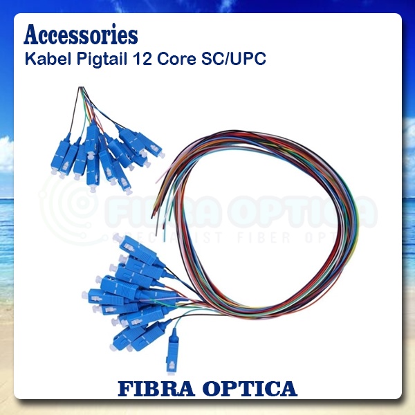 Kabel FO Pigtail 12 Core SC/UPC | Pigtail FO 0.9mm Single Mode 12 Core SC/UPC