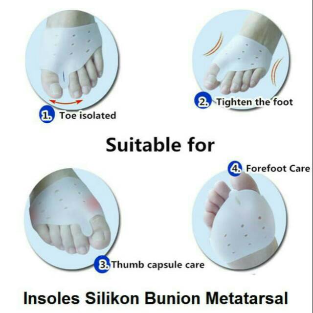 Insoles Silicone Metatarsal Alas Kaki Sepatu Silikon Shoes Cushion Bantalan Pelindung Foot Feet