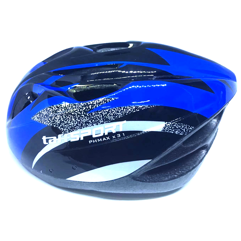 TaffSPORT Helm Sepeda EPS Foam PVC - x31 HITAM/BIRU