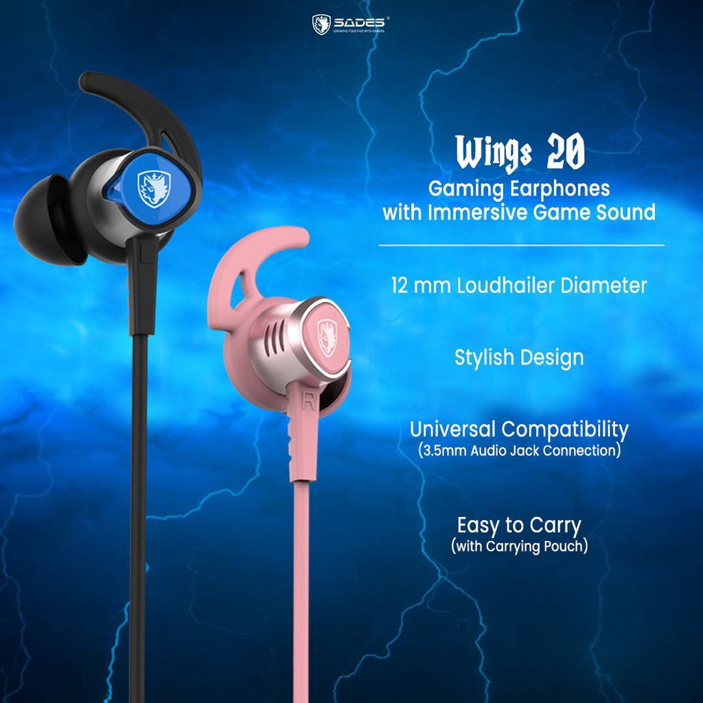 Sades Wings20 / Wings 20 Wired Gaming Earphone