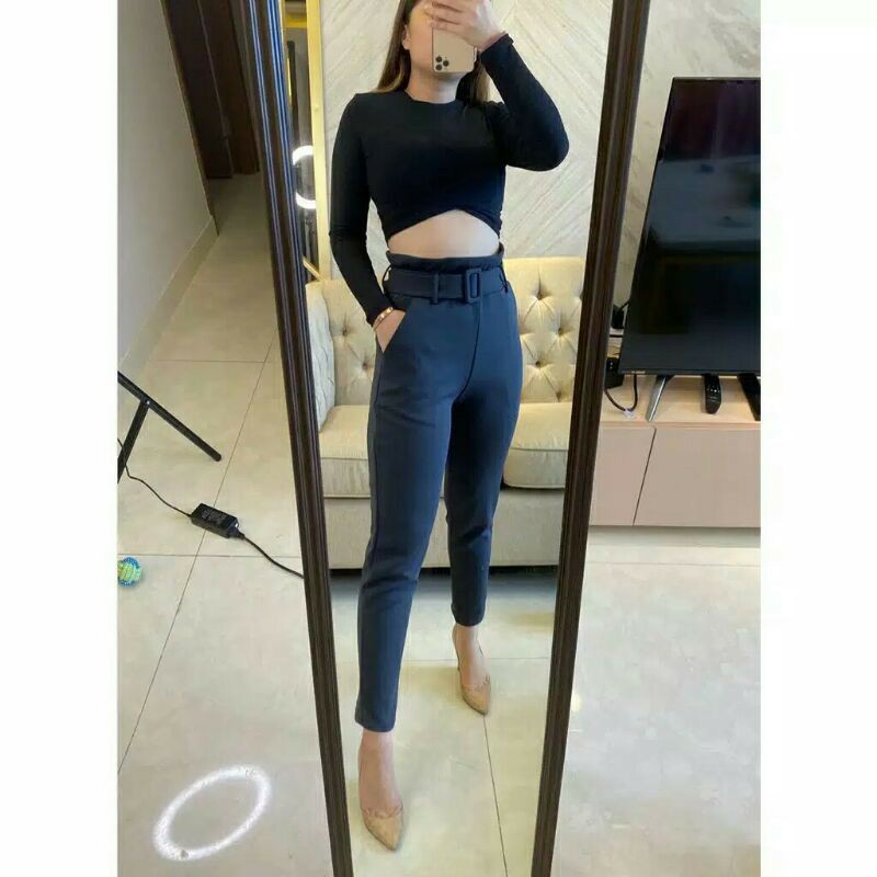 CATHERINE /CELANA PALAZO BELT /FREE BELT /BAHAN TEBAL