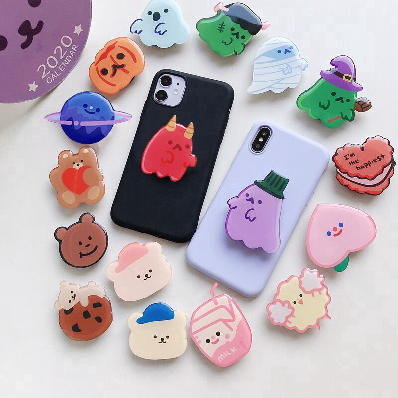 HALLOWEEN POP GRIP SERIES Acrylic Phone Grip Karakter Lucu Griptok Korea Akrilik Popsocket Korea