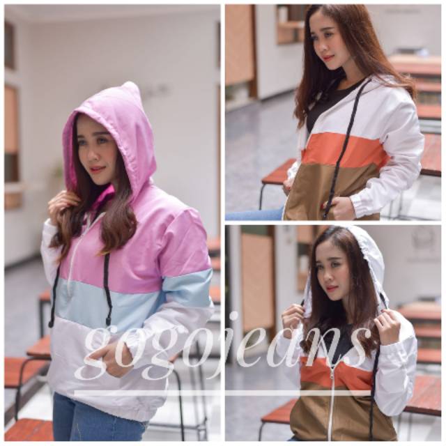 Jaket wanita parasut LUMINO (KAIN TEBAL)