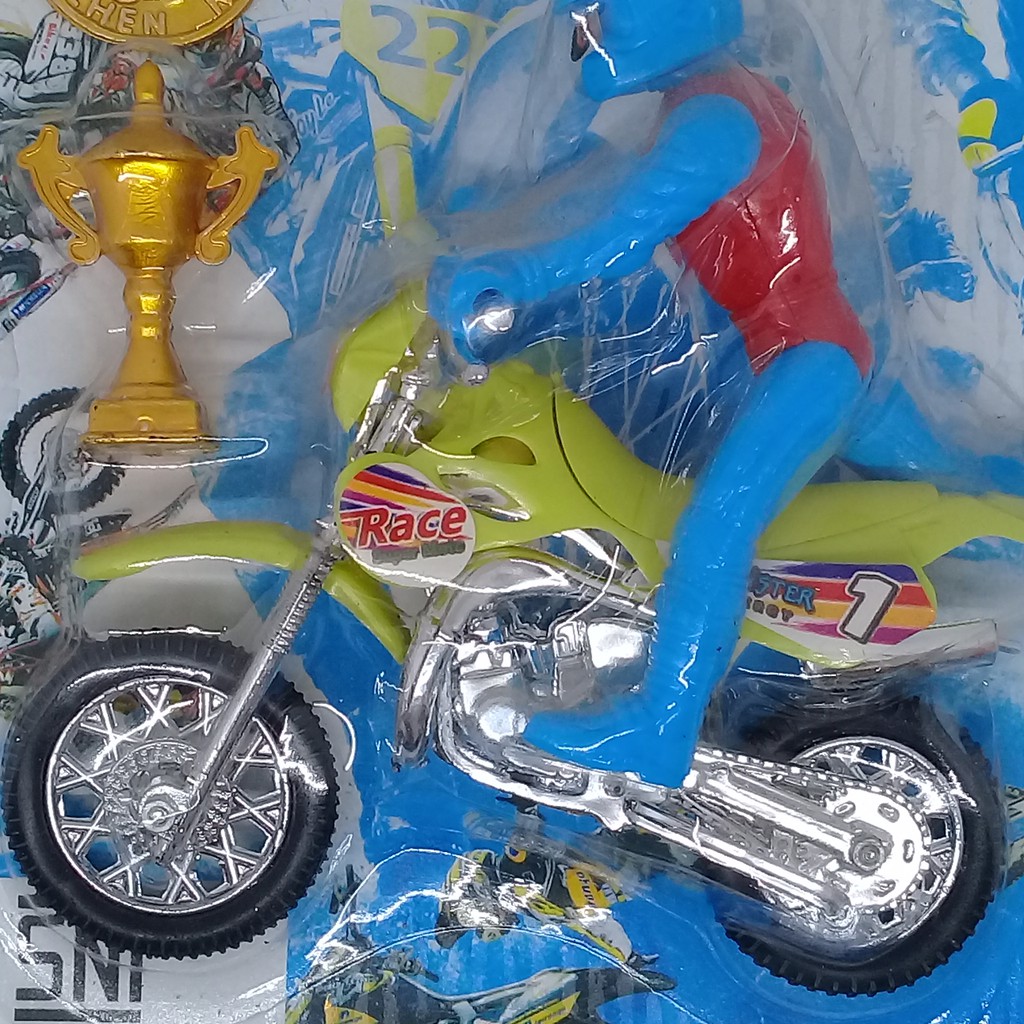 mainan_mu/ Mainan Motor Cross Super Racing Dengan Piala dan Medali Mini / Toys (free kardus/bubblewr