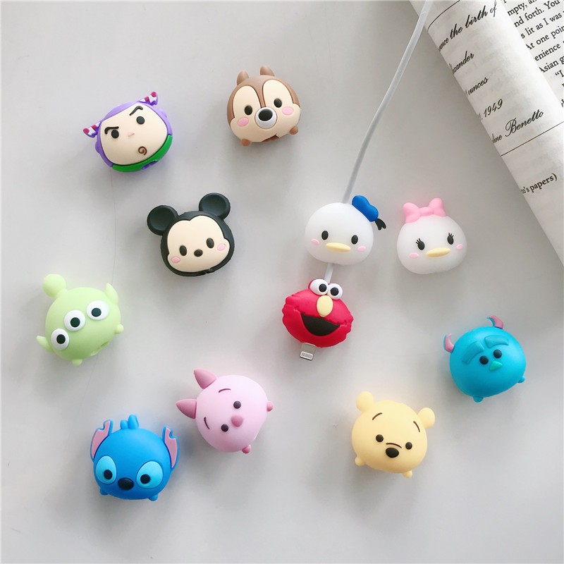 ELFYDO AS01 Pelindung Ujung Kabel Kepala Charger Cable Protector Karakter Disney 3D