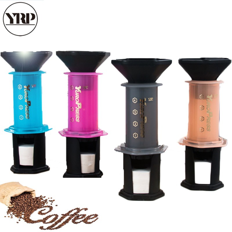 YuroPress Set Portable French Press Coffee Maker - YRP350 - Gray