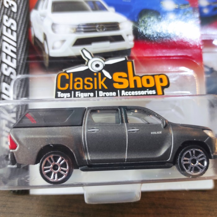 COD Majorette Pickup Series 3 Toyota Hilux Revo Black Grey Cover Belakang LIMITED