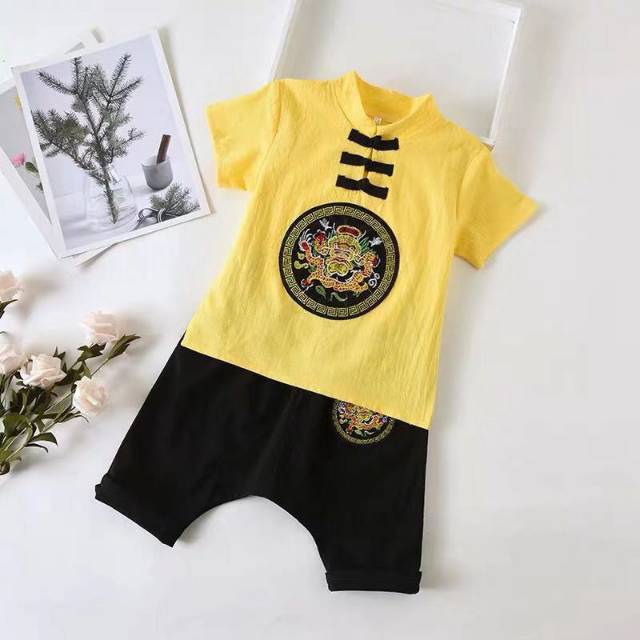 MOBASA OFFICIAL Cheongsam Setelan Baju Anak Import | Set Kaos Anak Kualitas Premium harga Murah NAGA