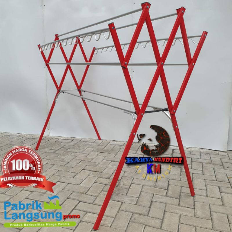KARIMUN - Jemuran Baju / Pakaian / Lipat / Aluminium Warna /180 CM / 1,8 Meter / 1,8 M