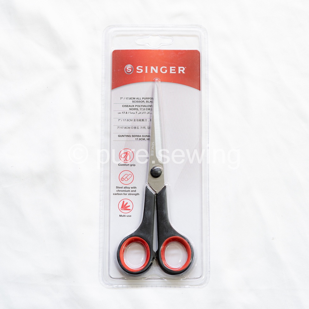 Gunting 7 inch / 17,8 cm / All Purpose Scissors merk SINGER