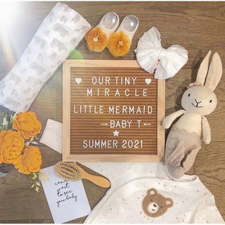 Jual FELT LETTER BOARD [ READY ] Papan Nama Bayi Message Board Papan