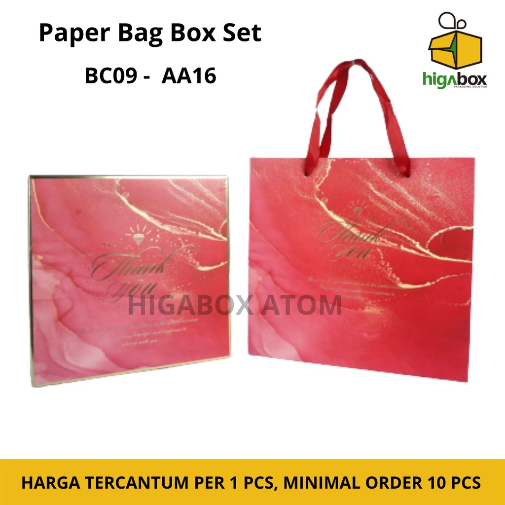 

Paper Bag box set tebal, Paperbag motif elegan Tas Kertas Bridesmaid I BC09 - AA16