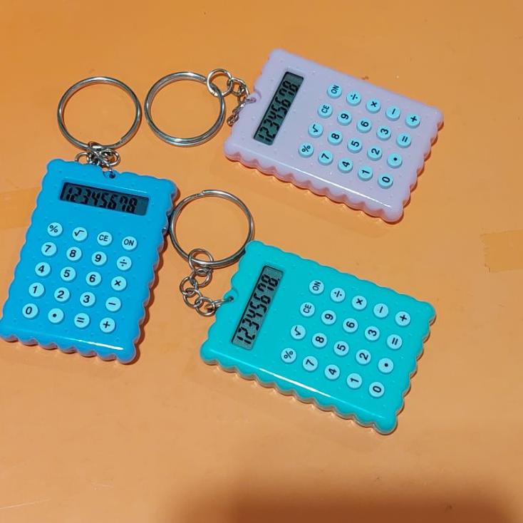 

(wffn -31) Kartun Korea Candy Kalkulator Mini Pelajar Kalkulator Portabel Ujian Gantungan Kunci Komputer brick design colourfull warna warni こ 96