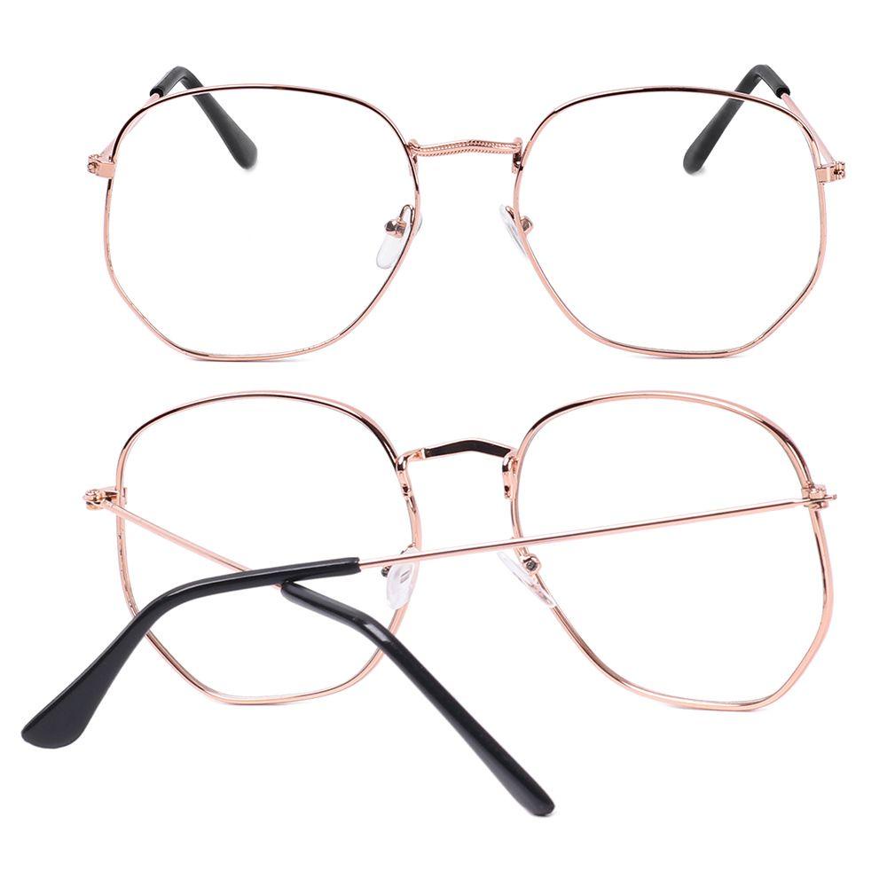 Lily Kacamata Logam Vintage Portable Vision Care Spectacles Optical Glasses