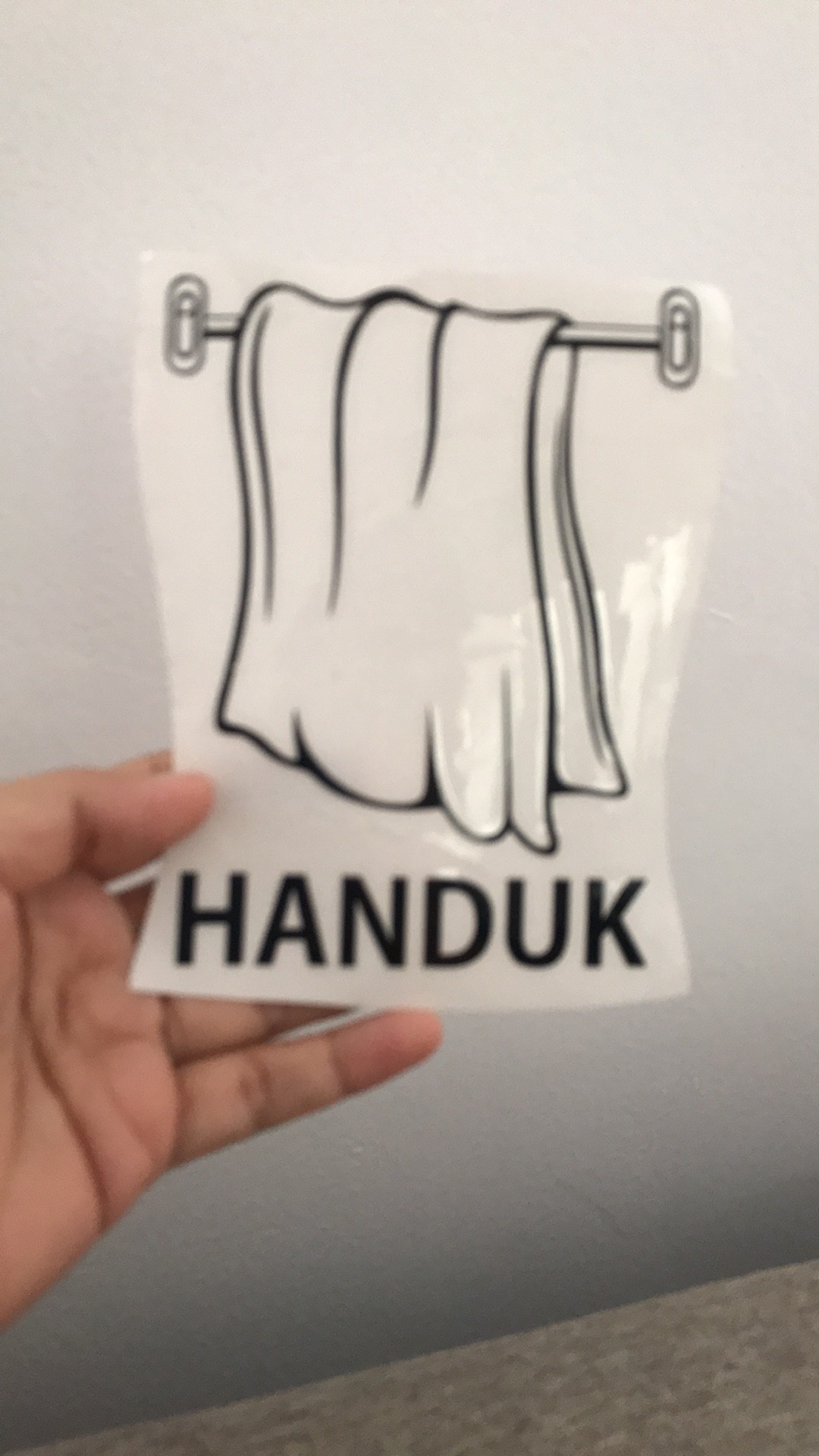 Stiker Nama Handuk Selimut Jeans Pakaian Dalam Tanda Lemari Laci Cabinet Rak Sticker Tag Fashion