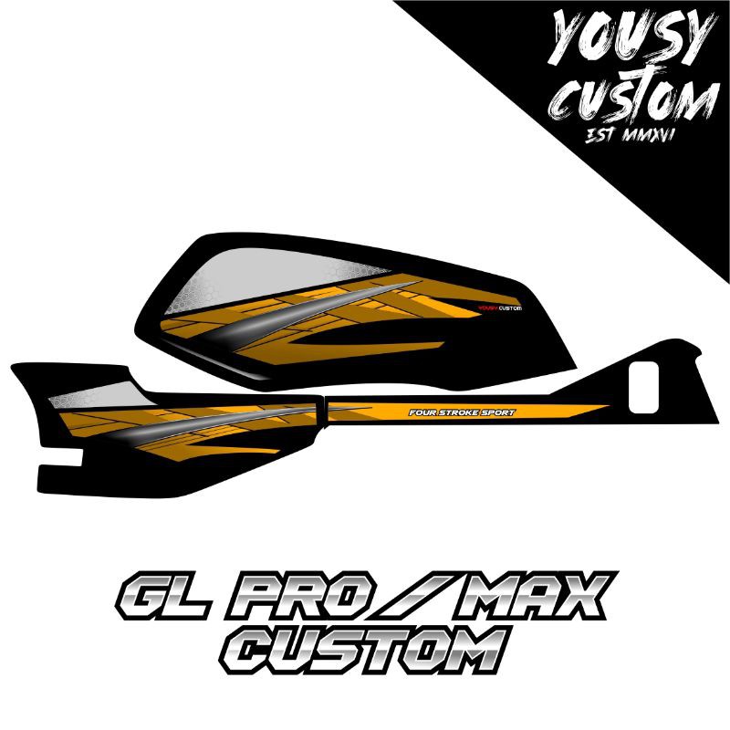 Striping GL PRO/MAX Custom Ritrama/hologram Cutting Laminasi Glossy