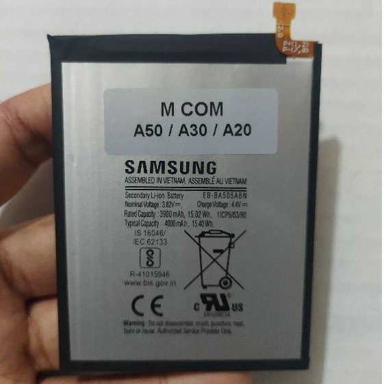 Baterai Samsung A50 A505 A505F A30 A305 A305F A20 A205 A205F EB-BA505ABN