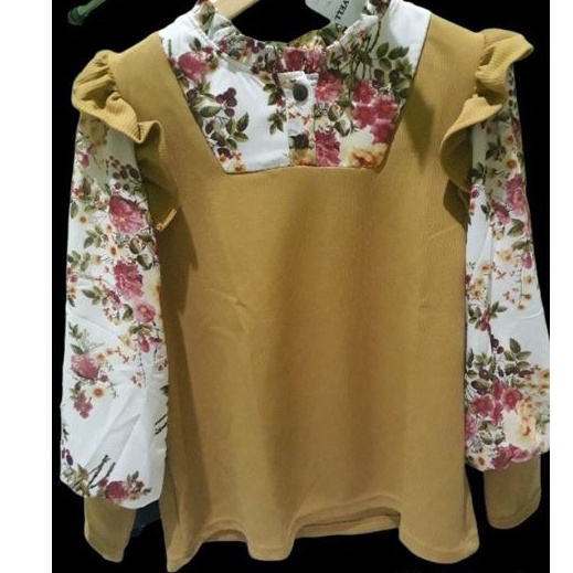 Cavell atasan lengan ceruty busui