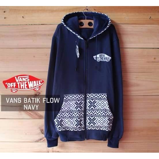 JAKET SWEATER FLEECE  VANS BATIK FLOW NAVY PYP