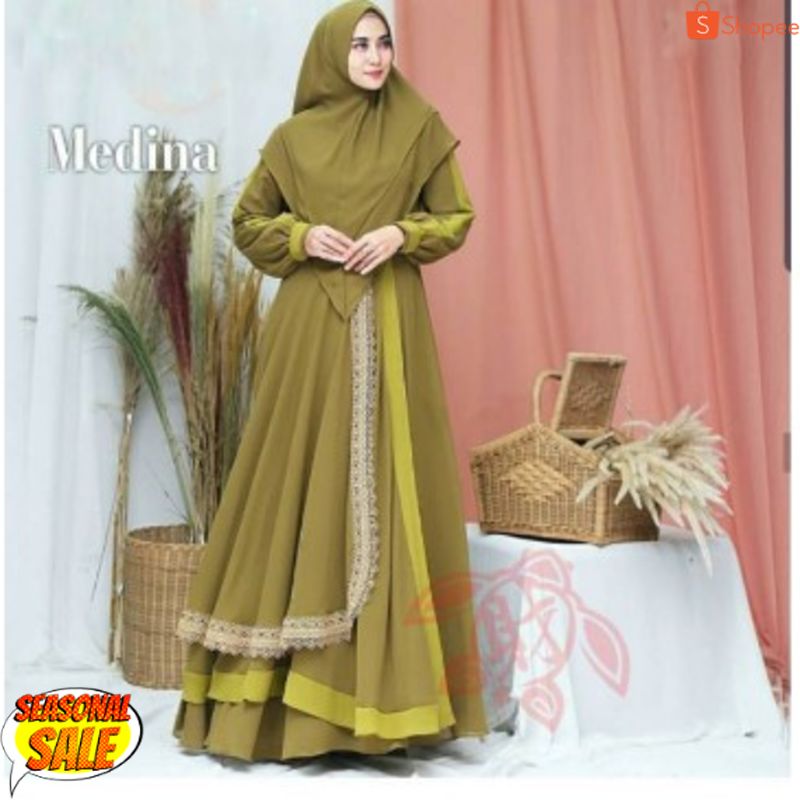 GAMIS SYARI MEDINA TERBARU 2023/SYARI TERLARIS/GAMIS SYARI MODEL KEKINIAN/GAMIS SYARI TERBARU