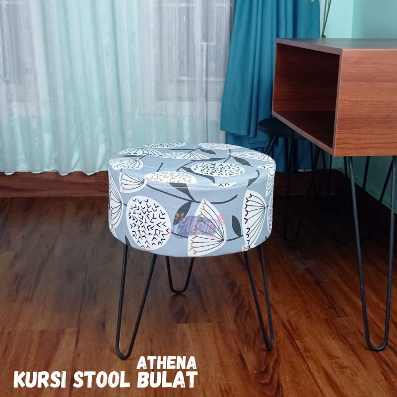 sofa stool bulat ruang tamu teras