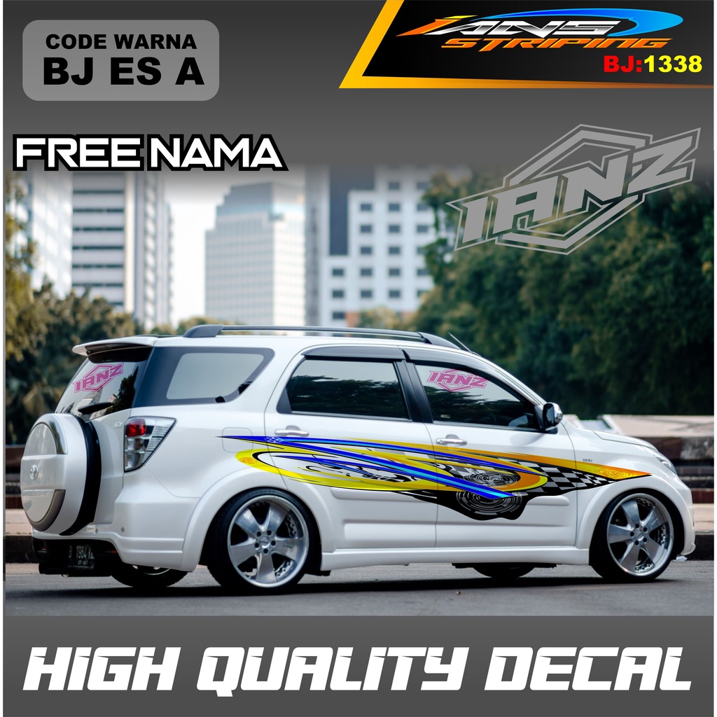 DECAL STIKER MOBIL TERIOS NEW DESAIN / STIKER DECAL MOBIL AVANZA XENIA PAJERO INNOVA DLL