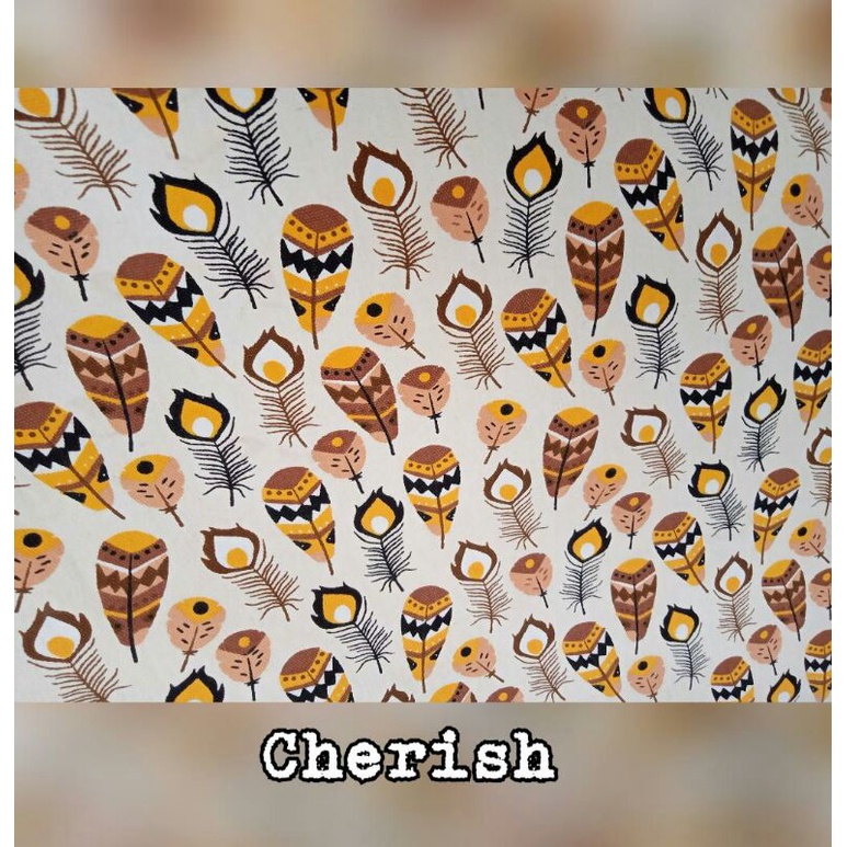 kain kanvas meteran motif cherish
