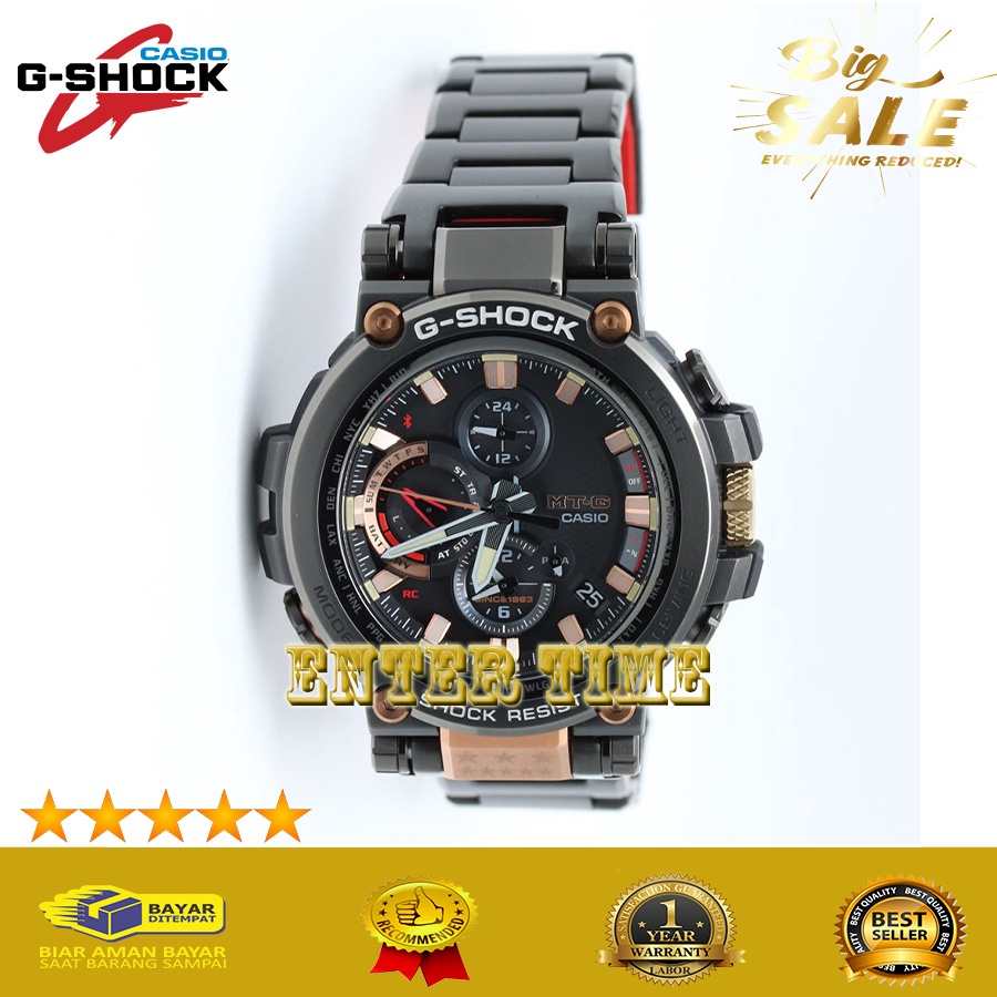 PROMO  JAM TANGAN PRIA KEREN CASIO G SHOCKK TYPE MTG B1000TF 1A STAINLESS BLACK DIAL JAM TANGAN KASU
