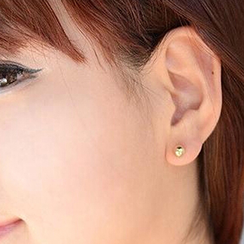 Hu Hu Hu Hu Hu Alat Bantu Pasang Kacamata♡ 1 Pasang Anting Tusuk Motif Bunga Bahan Alloy Untuk Wanita