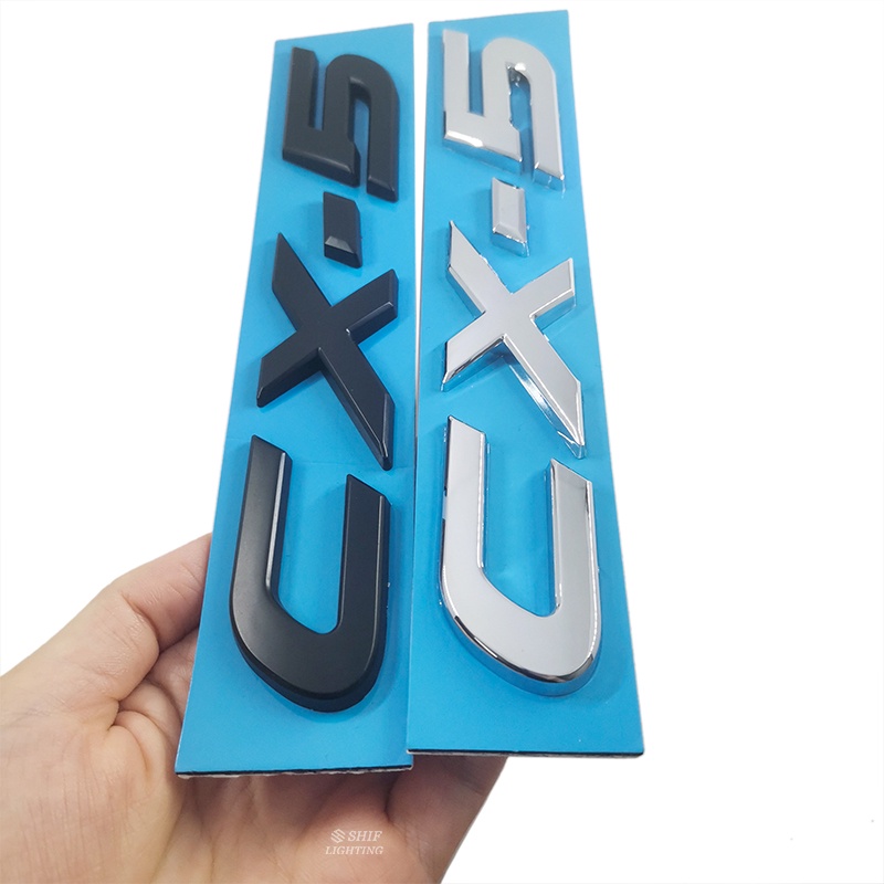 1pc Stiker Emblem Logo CX5 Pengganti Bahan ABS Warna Krom Hitam Untuk MAZDA CX-5