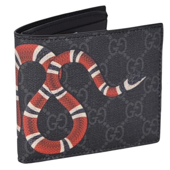 gucci leather snake wallet