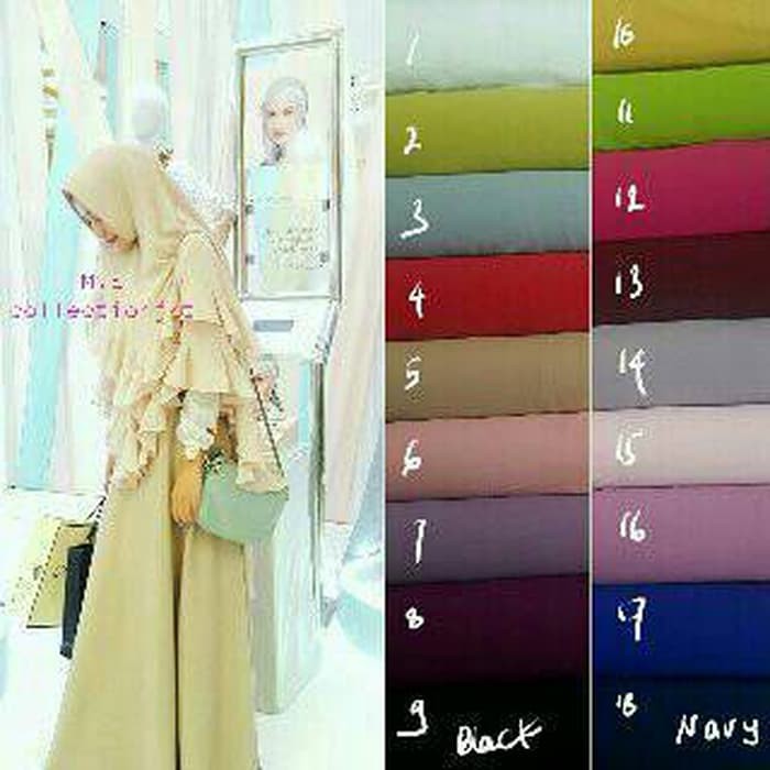 kerudung jilbab syari kerudung instan jilbab ceruti tepi 2 layer jumbo