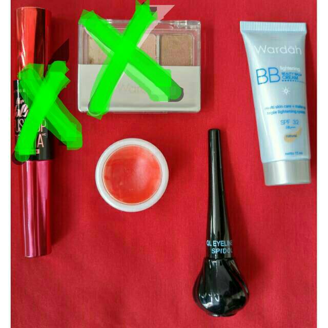 QL Eyeliner, Wardah Lip Balm, Wardah Lightening BB cream