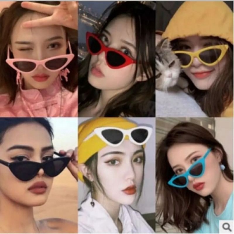 Kastamanwatch - KACAMATA CAT EYE SEGITIGA FASHION SUNGLASSES WANITA MATA KUCING