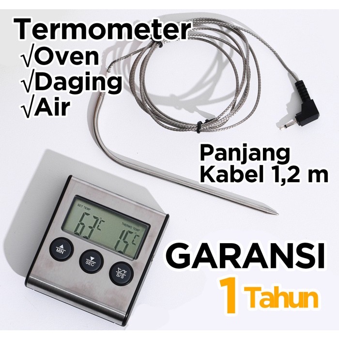 

Termometer Masak Kopi Oven Air Minyak Daging dengan Kabel Alarm - Joil