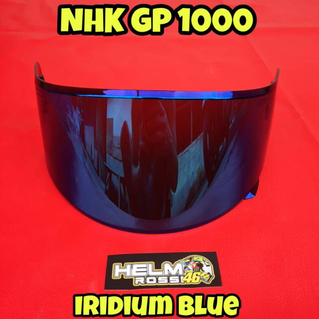 Kaca Visor Flat NHK GP1000 - Iridium Blue Biru GP 1000 Visor Flat