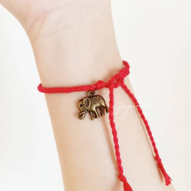 FINGERMADE GELANG KUMIHIMO MERAH | LUCKY RED STRING BRACELET