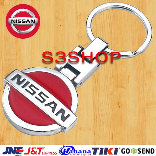 Gantungan Kunci Nissan 3D Logo Bahan Metal Stainless Steel