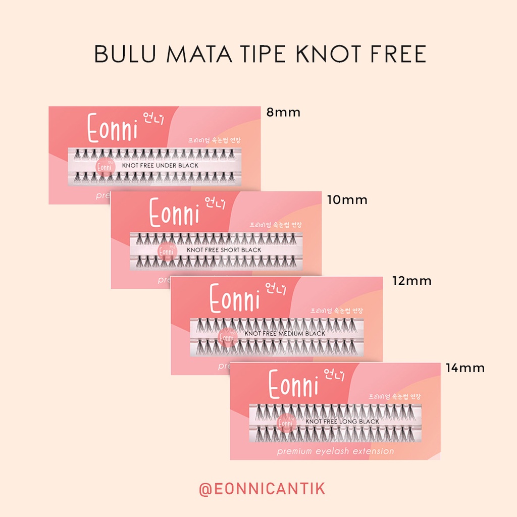 BULU MATA TANAM KNOT FREE 60 HELAI / EYELASH EXTENSION