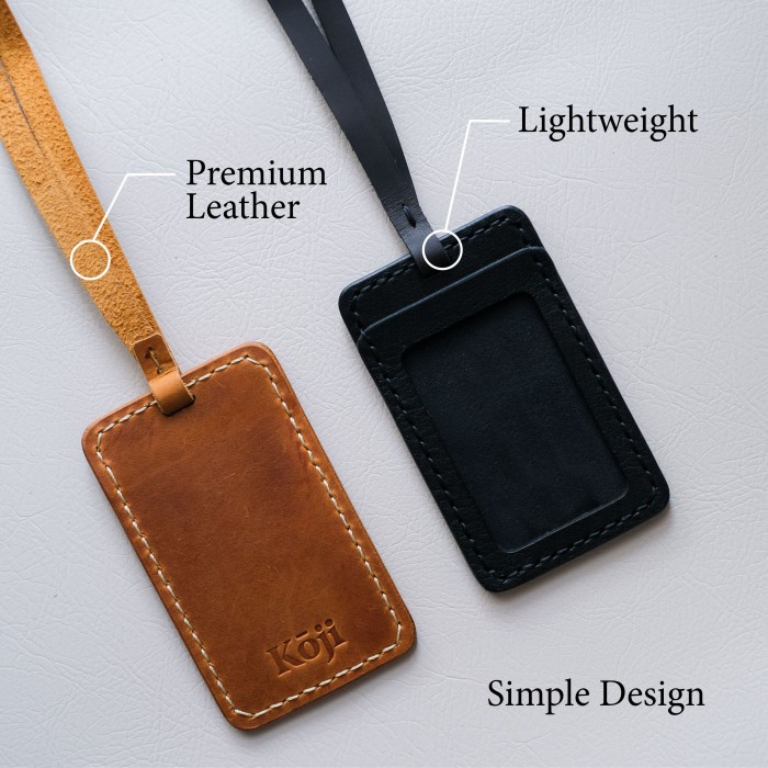 

Buruan Lanyard Kulit Minimalis - Tali Id Card (Leather Lanyard) Bagus