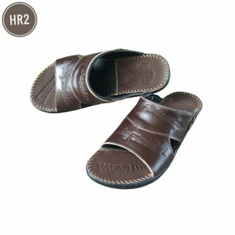 sandal kulit pria /HR2 CKT/sandal slip on/slide/sandal santai kasual/termurah/terlaris/SANDAL COD