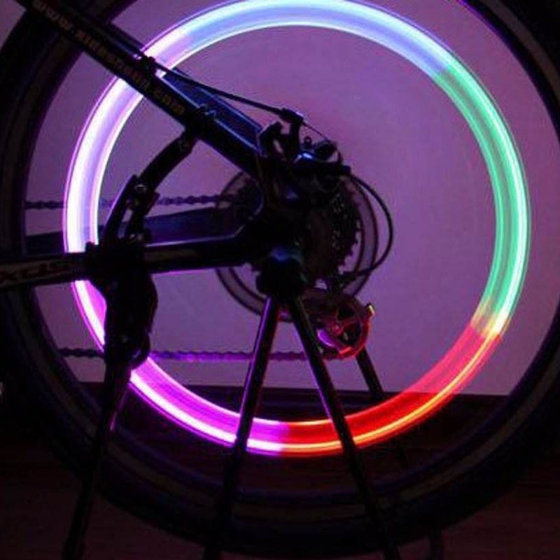 1 Pasang Lampu Neon Warna-Warni Untuk Velg Sepeda / Motor