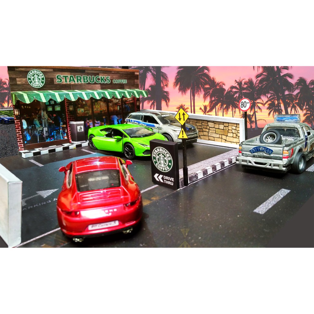 Diorama Diecast Starbucks 1:32 & 1:36 RMZ City sejenisnya