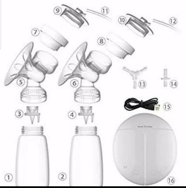 Breast Pump Elektrik Double Pump BPA FREE / Pompa asi Elektrik Pompa Botol Ganda Real Bubee ELECTRIC