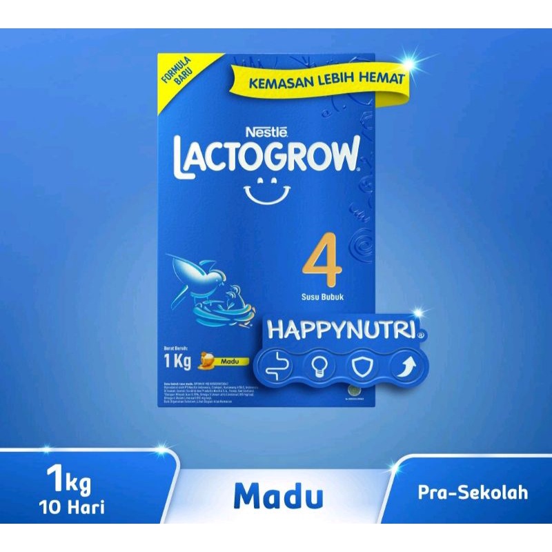 Lactogrow 4 Rasa madu dan Vanila - Susu Lactogrow 4 Usia 3-5th - Lactogrow 4 - Lactogrow 4 1kg - Lac