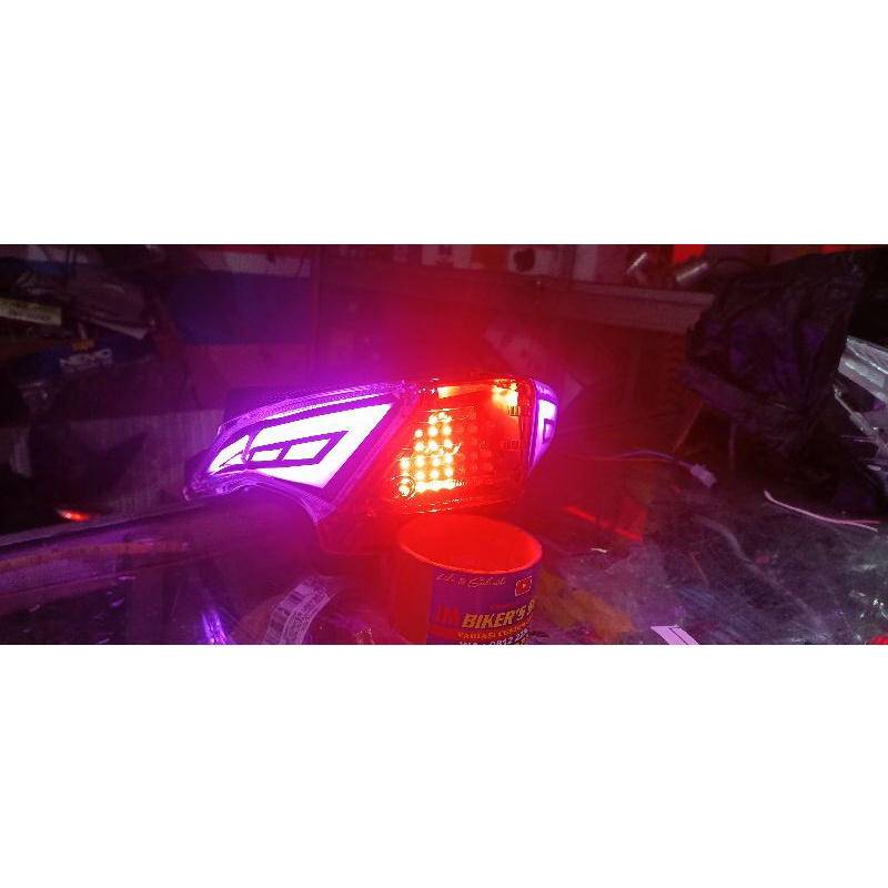 lampu stop LED custom Honda beat karbu violet / ungu PNP