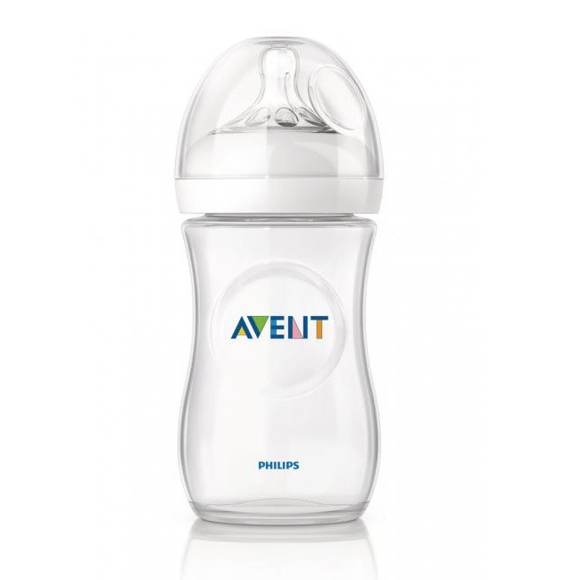 Philips Avent Baby Natural Bottle 260ml Single Pack White/ Botol Susu Dot Bayi