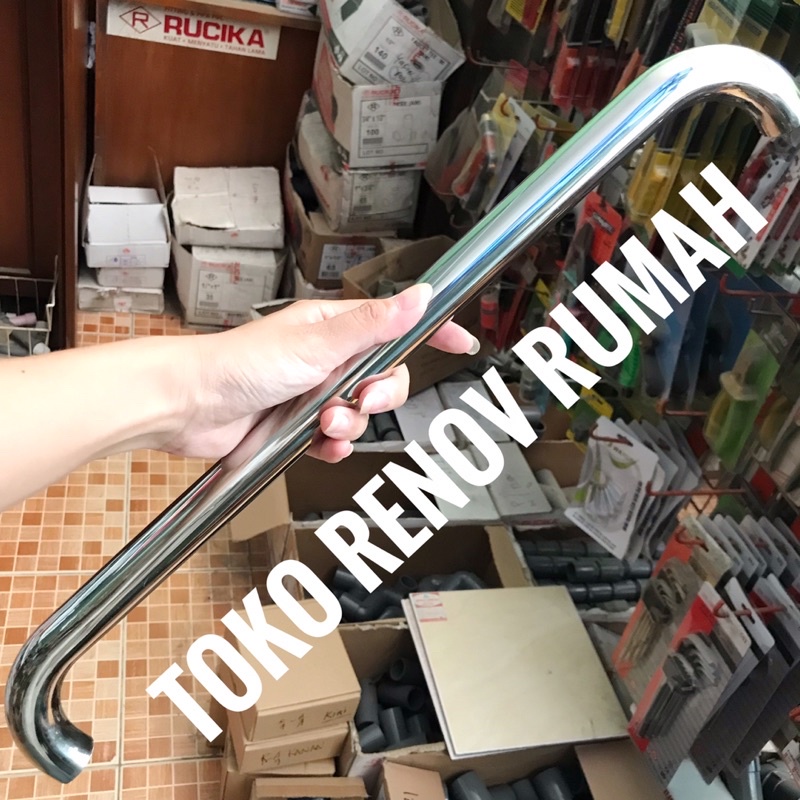 pegangan kamar mandi orang tua/ handle bathup stainless 50cm/ pegangan tangan kamar mandi